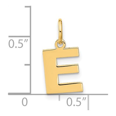 Gold-Plated Sterling Silver Letter E Pendant – view 5