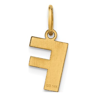 Gold-Plated Sterling Silver Letter F Pendant – view 3