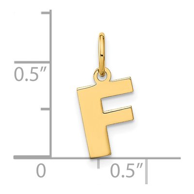 Gold-Plated Sterling Silver Letter F Pendant – view 4