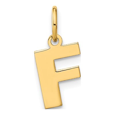 Gold-Plated Sterling Silver Letter F Pendant