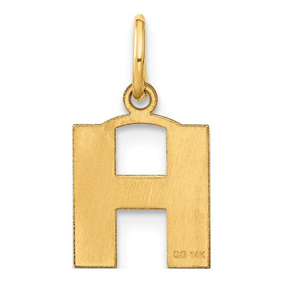 Gold-Plated Sterling Silver Letter H Pendant – view 4