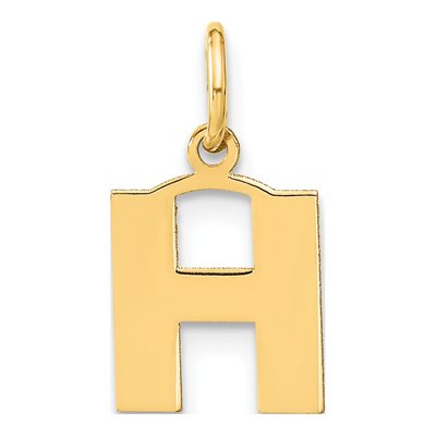 Gold-Plated Sterling Silver Letter H Pendant