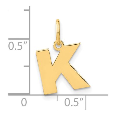 Gold-Plated Sterling Silver Letter K Pendant – view 5