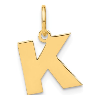 Gold-Plated Sterling Silver Letter K Pendant