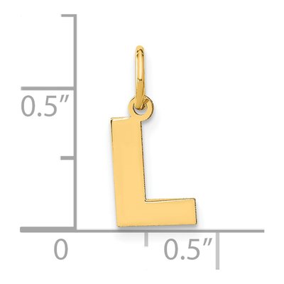 Gold-Plated Sterling Silver Letter L Pendant – view 5