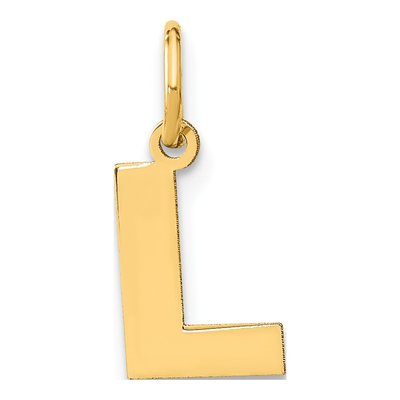 Gold-Plated Sterling Silver Letter L Pendant