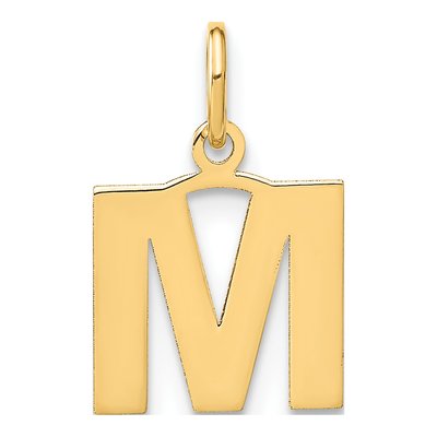 Gold-Plated Sterling Silver Letter M Pendant