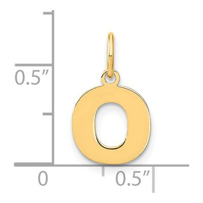Gold-Plated Sterling Silver Letter O Pendant – view 5