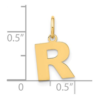 Gold-Plated Sterling Silver Letter R Pendant – view 5