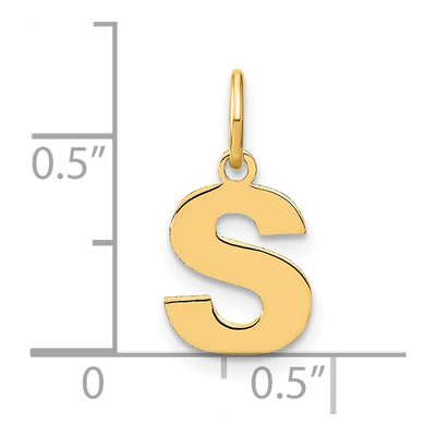 Gold-Plated Sterling Silver Letter S Pendant – view 5