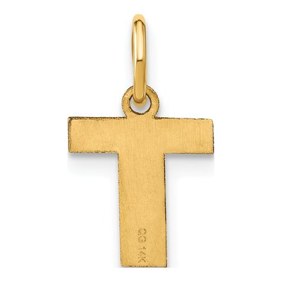 Gold-Plated Sterling Silver Letter T Pendant – view 4