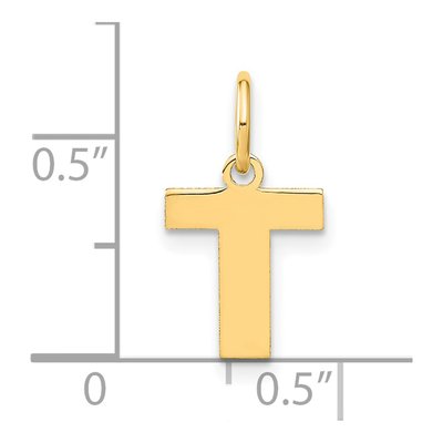 Gold-Plated Sterling Silver Letter T Pendant – view 5