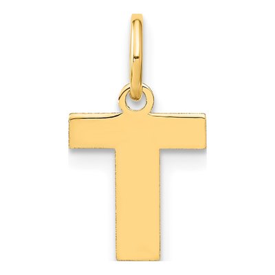 Gold-Plated Sterling Silver Letter T Pendant