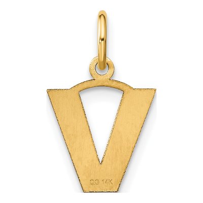 Gold-Plated Sterling Silver Letter V Pendant – view 3
