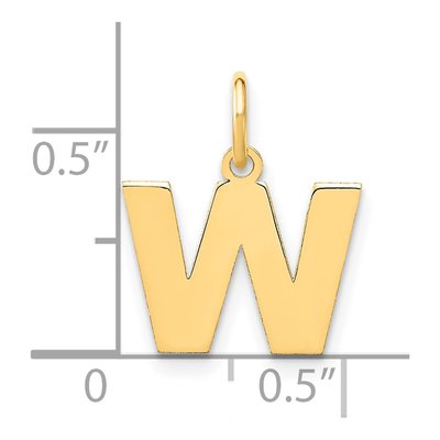 Gold-Plated Sterling Silver Letter W Pendant – view 5