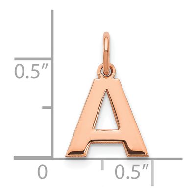 14K Rose Gold Letter A Pendant – view 4