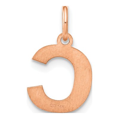14K Rose Gold Letter C Pendant – view 3