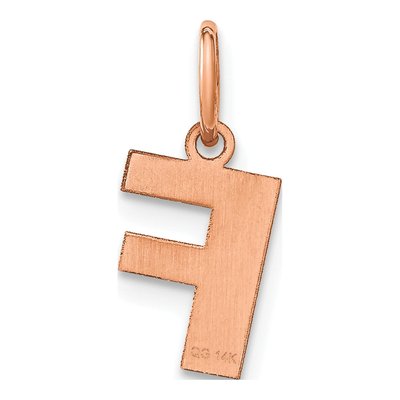 14K Rose Gold Letter F Pendant – view 3