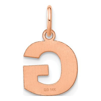 14K Rose Gold Letter G Pendant – view 3