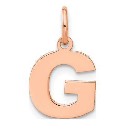 14K Rose Gold Letter G Pendant