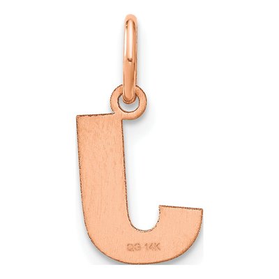 14K Rose Gold Letter J Pendant – view 3