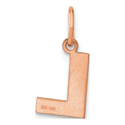 14K Rose Gold Letter L Pendant – view 3