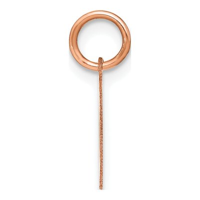 14K Rose Gold Letter O Pendant – view 2