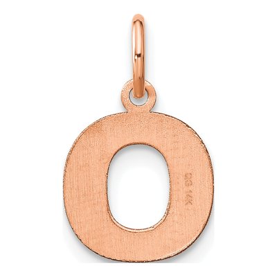14K Rose Gold Letter O Pendant – view 3