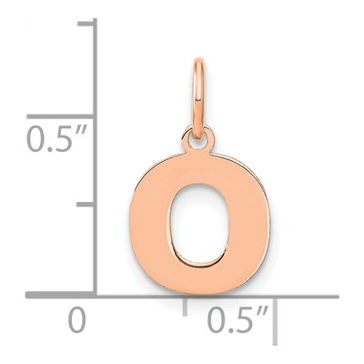 14K Rose Gold Letter O Pendant – view 4