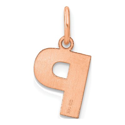 14K Rose Gold Letter P Pendant – view 3