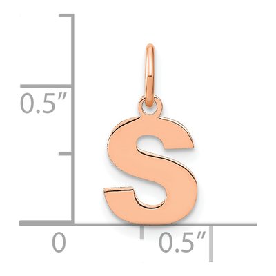 14K Rose Gold Letter S Pendant – view 4