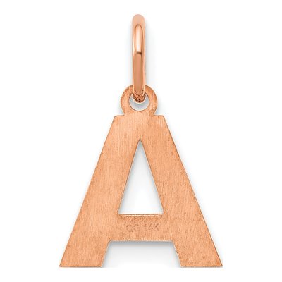 Rose Gold-Plated Sterling Silver Letter A Pendant – view 3