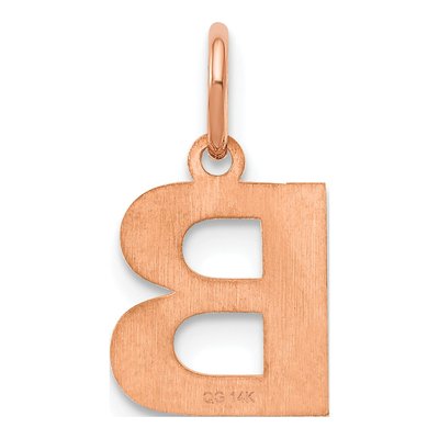 Rose Gold-Plated Sterling Silver Letter B Pendant – view 3