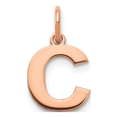 Rose Gold-Plated Sterling Silver Letter C Pendant