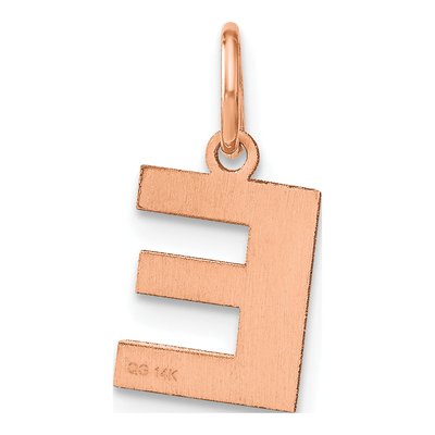 Rose Gold-Plated Sterling Silver Letter E Pendant – view 3