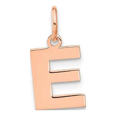 Rose Gold-Plated Sterling Silver Letter E Pendant