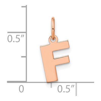Rose Gold-Plated Sterling Silver Letter F Pendant – view 4