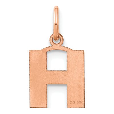 Rose Gold-Plated Sterling Silver Letter H Pendant – view 3