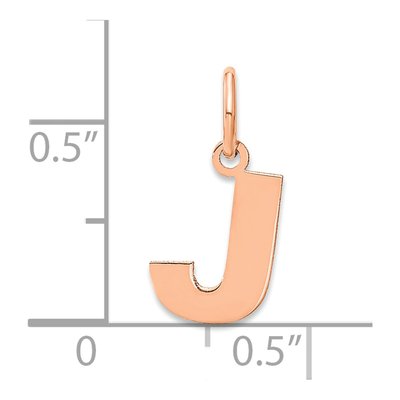 Rose Gold-Plated Sterling Silver Letter J Pendant – view 4
