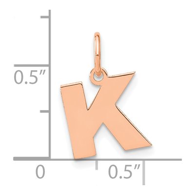 Rose Gold-Plated Sterling Silver Letter K Pendant – view 4