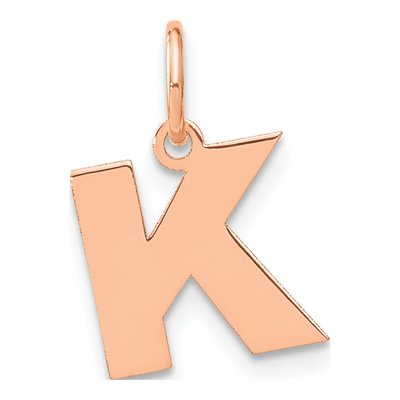 Rose Gold-Plated Sterling Silver Letter K Pendant