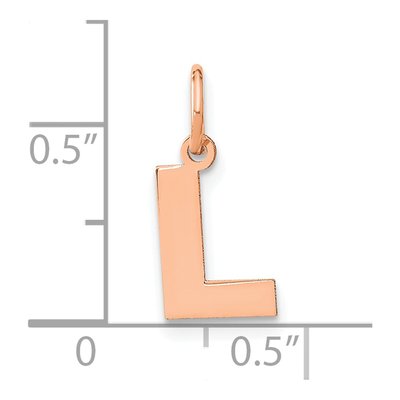 Rose Gold-Plated Sterling Silver Letter L Pendant – view 4