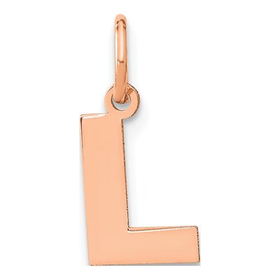 Rose Gold-Plated Sterling Silver Letter L Pendant