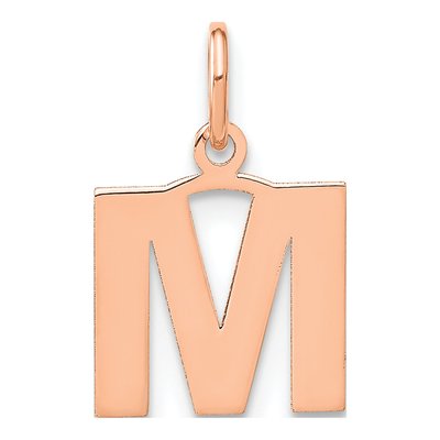 Rose Gold-Plated Sterling Silver Letter M Pendant