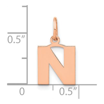 Rose Gold-Plated Sterling Silver Letter N Pendant – view 4