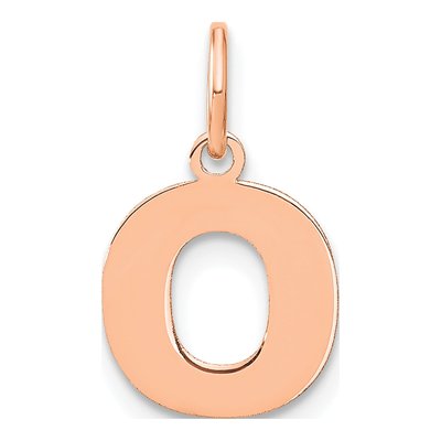 Rose Gold-Plated Sterling Silver Letter O Pendant