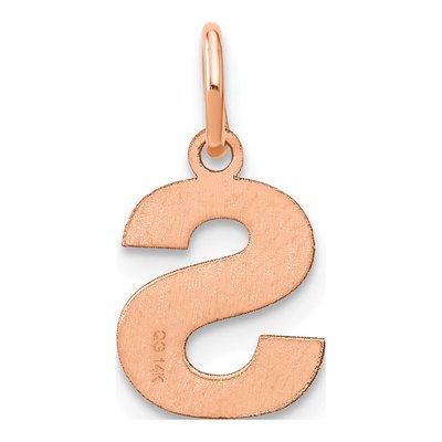 Rose Gold-Plated Sterling Silver Letter S Pendant – view 3