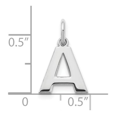 Sterling Silver Letter A Pendant – view 3