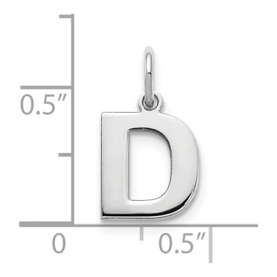 Sterling Silver Letter D Pendant – view 3