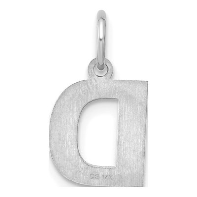 Sterling Silver Letter D Pendant – view 4